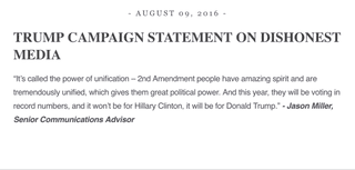 Statement from the Trump campaign